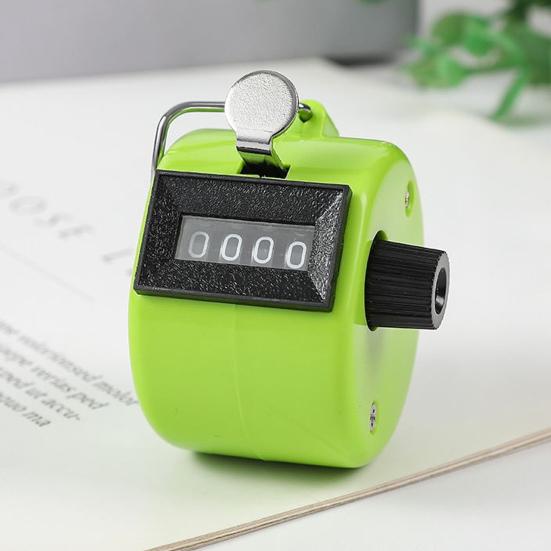 Ручной счетчик с 4-значным числом, счетчик-кликер для тренировок, вязания, рыбалки, гольфа, спортивных мероприятий, ручной механический счетчик шагов