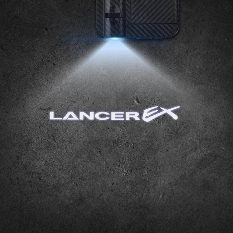 cwlsev1 For Mitsubishi Lancer EX Emblem Ralli Art ASX EVO Colt Car Door Light Welcome Lamp Wireless Laser Projector Auto Decoration