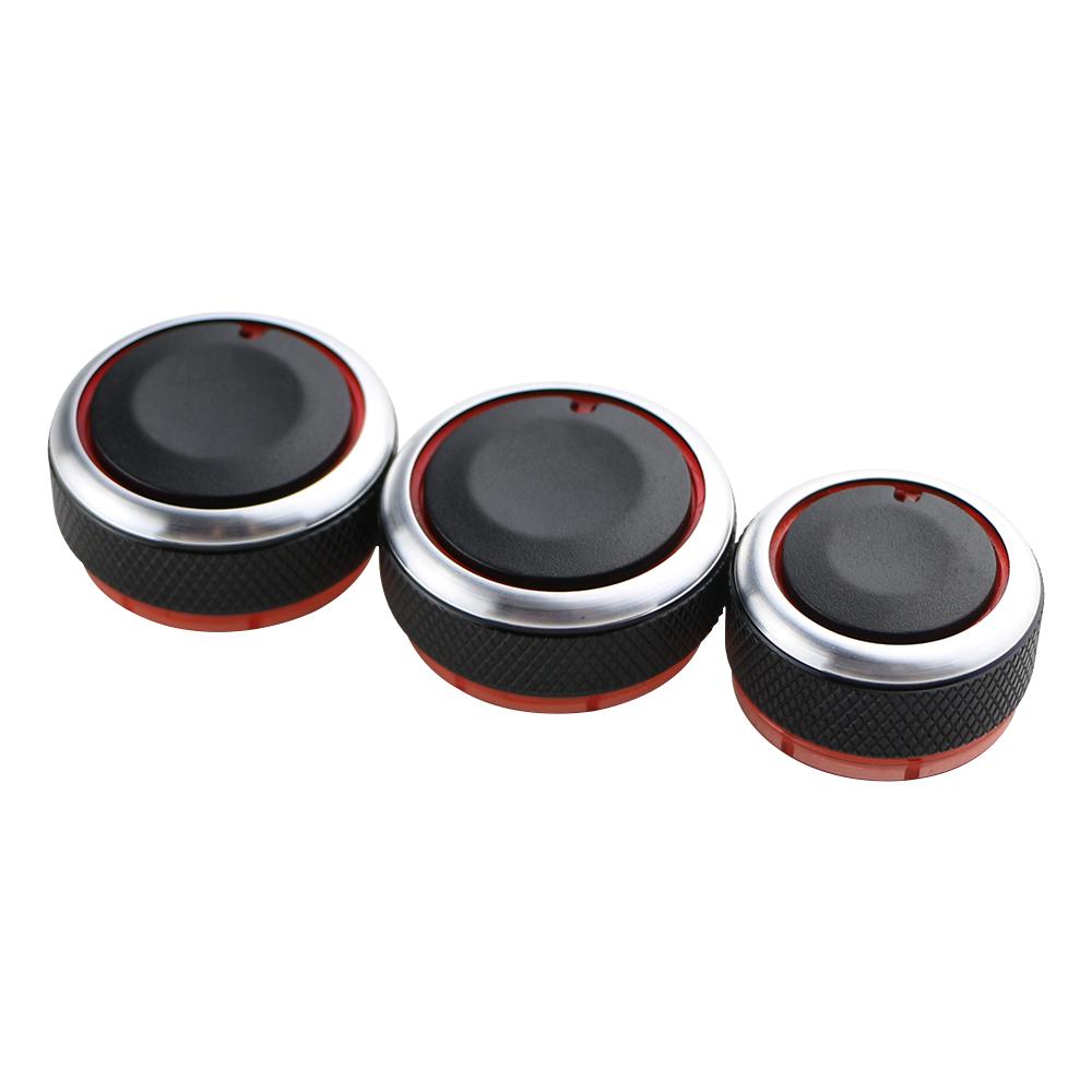 Автоаксессуары Ручка кондиционера Переключатель управления теплом кондиционера Ручка для Volkswagen VW Polo 2014 2015 Алюминиевый сплав 3 шт.