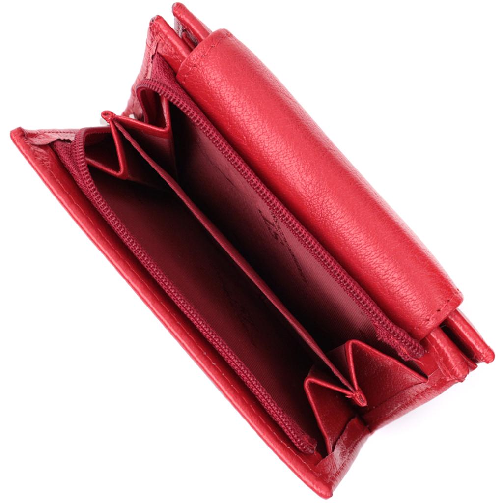 Bright Women's Wallet with Coin Holder Made of Genuine Leather ST Leather 22712 Red