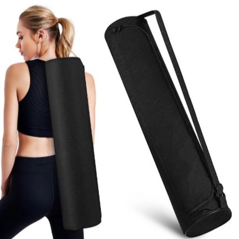 Folding Pilates Mat Backpack Double Zipper Sports Pad Cover Shoulder Bag Yoga Mat Bag  Dance