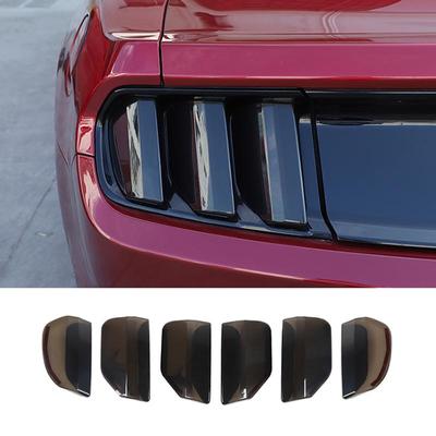 Накладка на крышку заднего фонаря автомобиля для Ford Mustang 2015-2017, внешние аксессуары, дымчатый черный