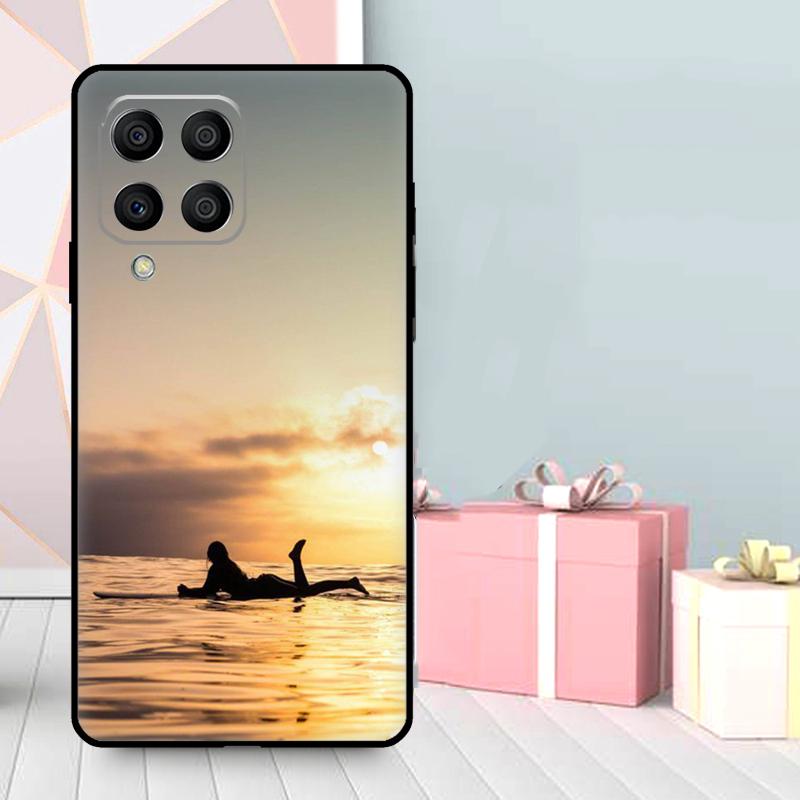 ГАВАЙСКИЙ ПЛЯЖ ДЕВУШКА-СЕРФЕРКА СЕРФИНГ ИСКУССТВО Чехол Для Samsung Galaxy M36 M12 M52 M06 M16 M56 M33 M15 M55 M31 M13 M14 M53 M32 M35 M34 M54