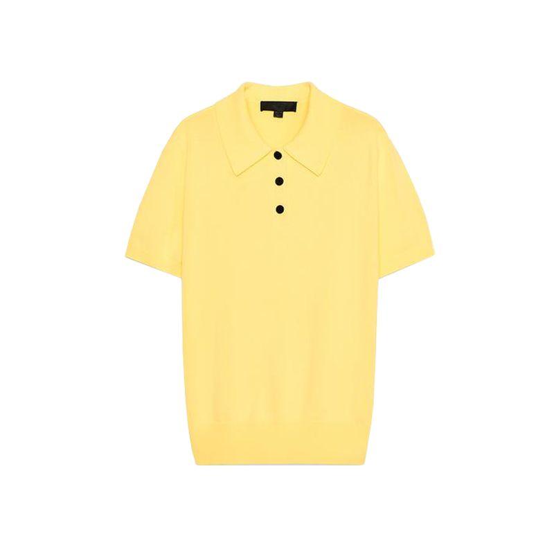 Spring New Women's Clothing Sports Style Casual Knitting Polo Shirt Collar Short Sleeve Minimalist Tops 2142019