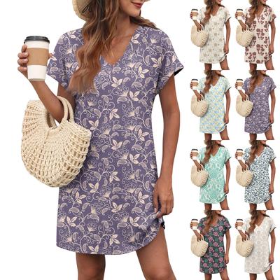 Женское повседневное модное сексуальное платье с V-образным вырезом и рукавами-крылышками с карманами и градиентом