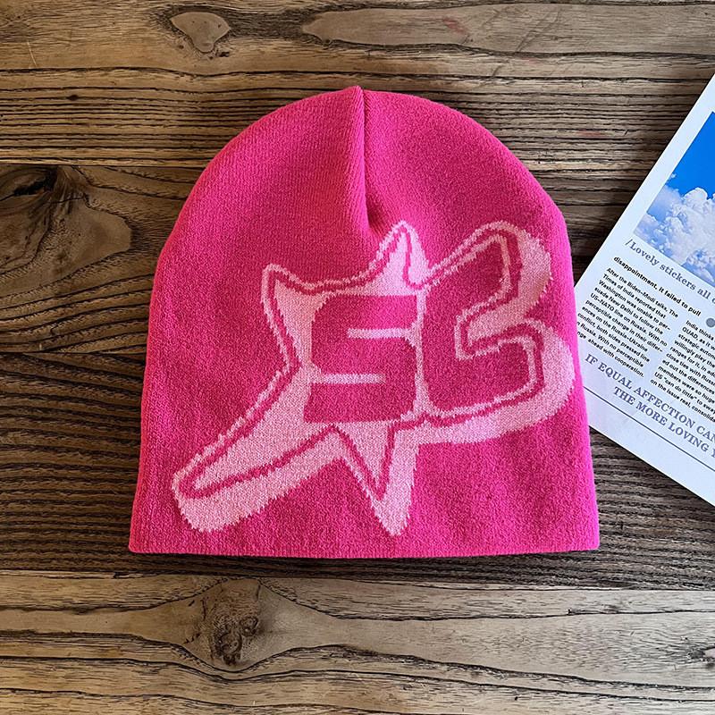 Узор Алфавит Sc Акриловая Шапка Вязаная Шапка Унисекс Теплая Шапка для Использования на Открытом Воздухе