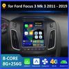 Android 14 Авто Радио Плеер Для Ford Focus 3 Mk 3 2011 2012 2013 2014 - 2019 DSP Стерео Вентилятор Охлаждения 2.5D Сенсорный Экран Нет 2 DIN
