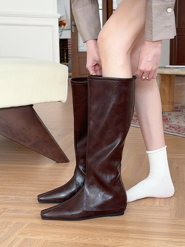 Взорвитесь и похудейте! Квадратная головка внутри брюки увеличивающие рост сапоги женские осень 2024 новые сапоги сапоги