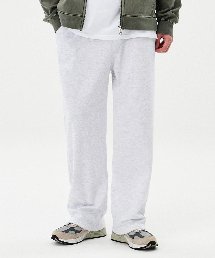 TOPBOY Straight Regular Straight Training Pants White Melange