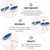 Home Decor 4 Sets Miniature Boat with Oars Resin Canoe Model Figurines Mini Nautical Ocean Beach Scene Ornament for DIY Micro Landscape Accessories