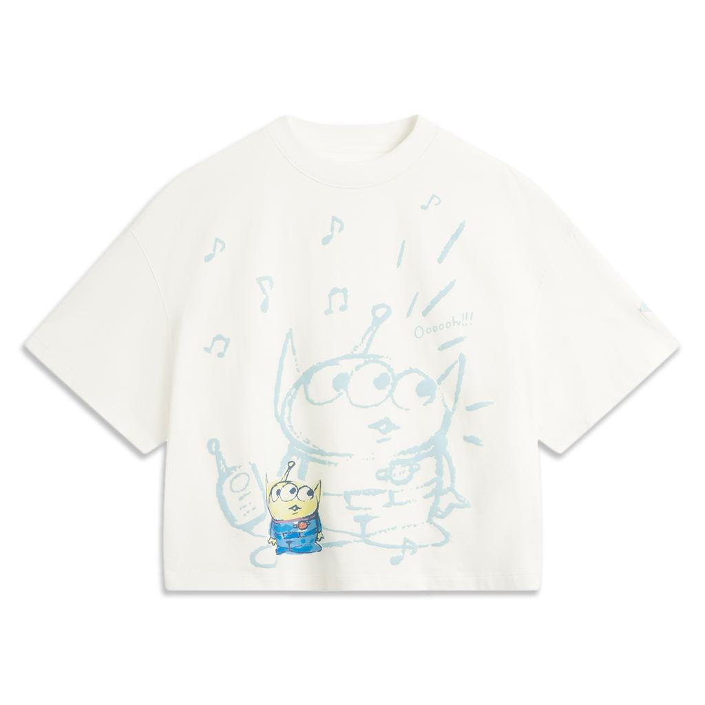 Li Ning X Disney Toy Story Series Graphic American Vintage Casual Fashion Comfortable Breathable Loose Round Neck Short Sleeve T-Shirt AHSV690-1