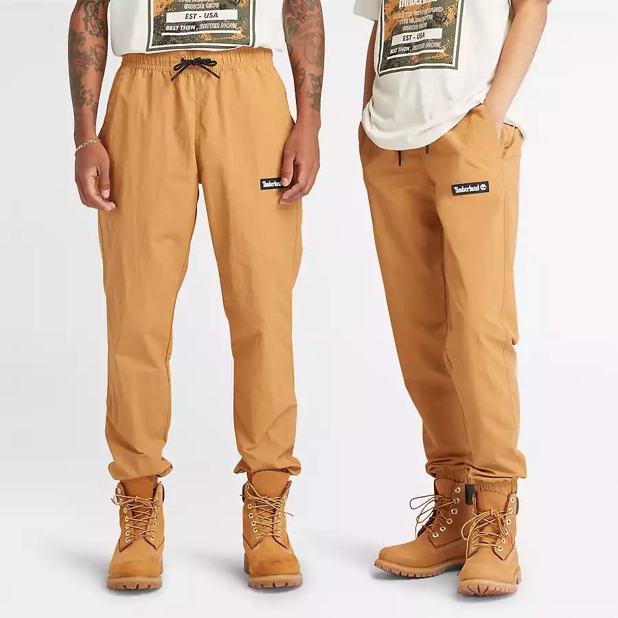 Timberland Однотонные повседневные брюки с завязками на бирке, унисекс, пшеничный цвет A678N-P47