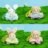 Cute Bear Plush Keychain Toy With Pp Cotton Filling For Kids Backpack Accessories