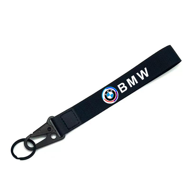 ZBIF1 Car Styling Nylon Keychain Embroidery Anti-loss Keyring For BMW F30 F10 E90 F20 E46 E60 E92 E91 E28 X3 X1 X2 E70 E39 E36 E87 X7
