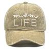 Регулируемая бейсболка с принтом "MOM LIFE", белая надпись, папина шляпа, хлопок, однотонный головной убор, свободная кепка-снэпбек, солнцезащитная шляпа