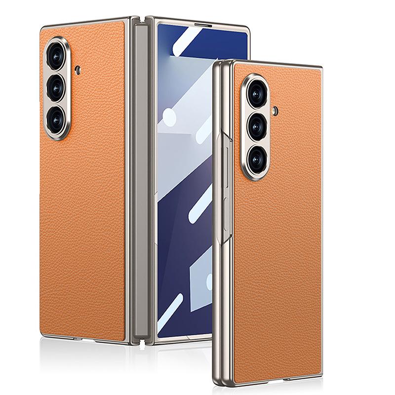 Чехол для мобильного телефона Samsung Zfold7 Матовая краска Однотонная кожа Fold7 Защитный чехол-пленка цвета реального аппарата