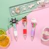 10PCS Halloween Mini Four-Color Ballpoint Pen Cute Cartoon Colored Pen Gift Elementary School Prizes