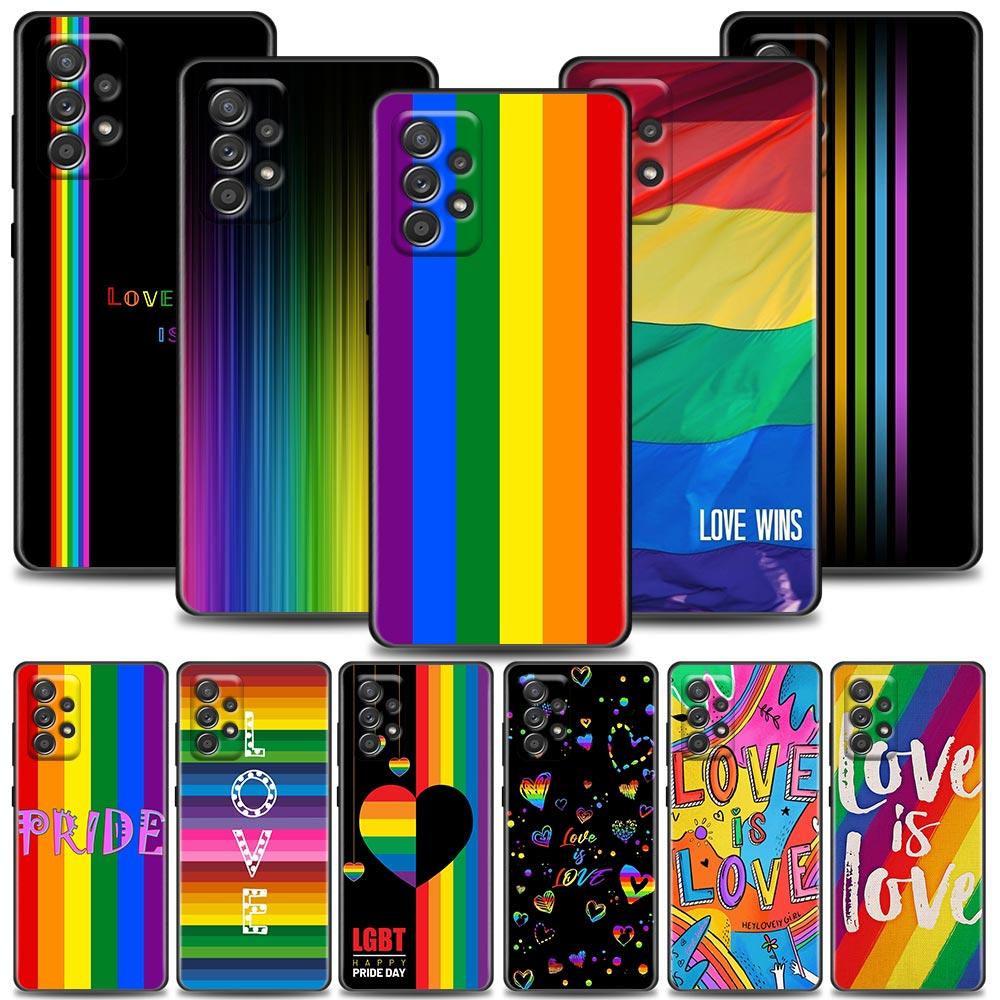 Gay Pride Flag Lesbians LGBT Rainbow Cases For Samsung Galaxy A52 Funda A54 A13 A52s A53 A72 A73 A33 A23 A32 A51 A71 Soft Covers