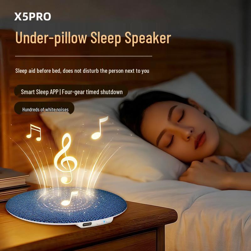 X5PRO Bluetooth-динамик под подушку: Помощь для сна с белым шумом и таймером, управляемым через приложение