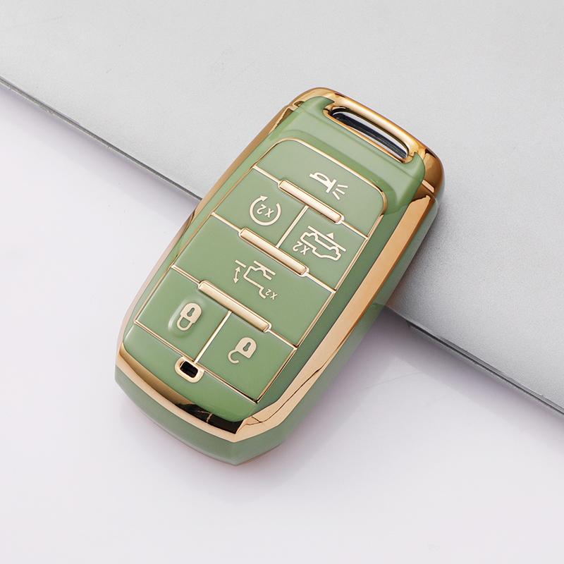 6 Buttons Tpu Car Key Case Cover for Jeep Renegade Grand Cherokee Dodge Charger Ram 1500 2500 3000 Challenger Chrysler Journey