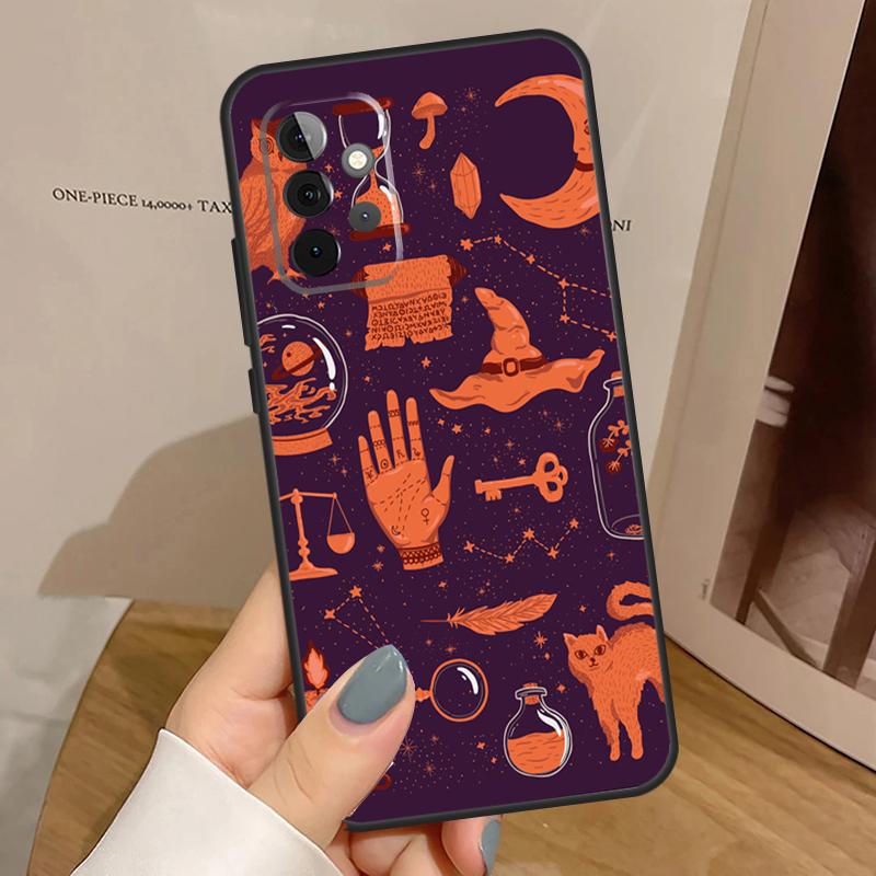 Girly Pastel Witch Goth Ouija Case For Samsung Galaxy A55 A35 A15 A54 A34 A14 A33 A53 A13 A23 A17 A06 A16 A56 A36 A32 A52