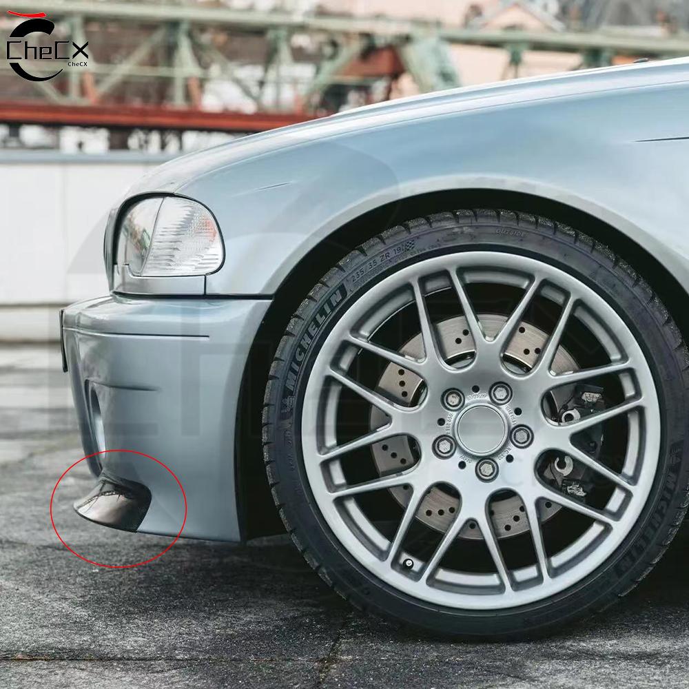 Car Front Bumper Splitters Diffuser Spoiler Splitter Lip Guard Lip For BMW E46 1999-2006 2001 M3 Carbon Fiber CSL Style