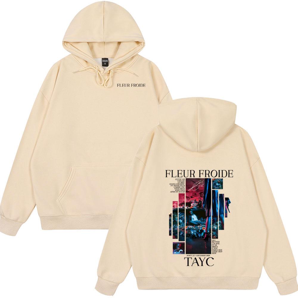Rapper Tayc Fleur Froide Album Double Sided Print Men Women Hip Hop Hoodie Pop Music Winter Men's Wears Fashion Style Streetwear