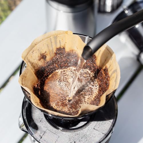 &NE Tritan Dripper & Server, Nikii Cafe, Black, 430ml Capacity, 1-2 Cups, Made In Japan, Coffee Set with Spoon, Portable, Compact, Shatter-Resistant,