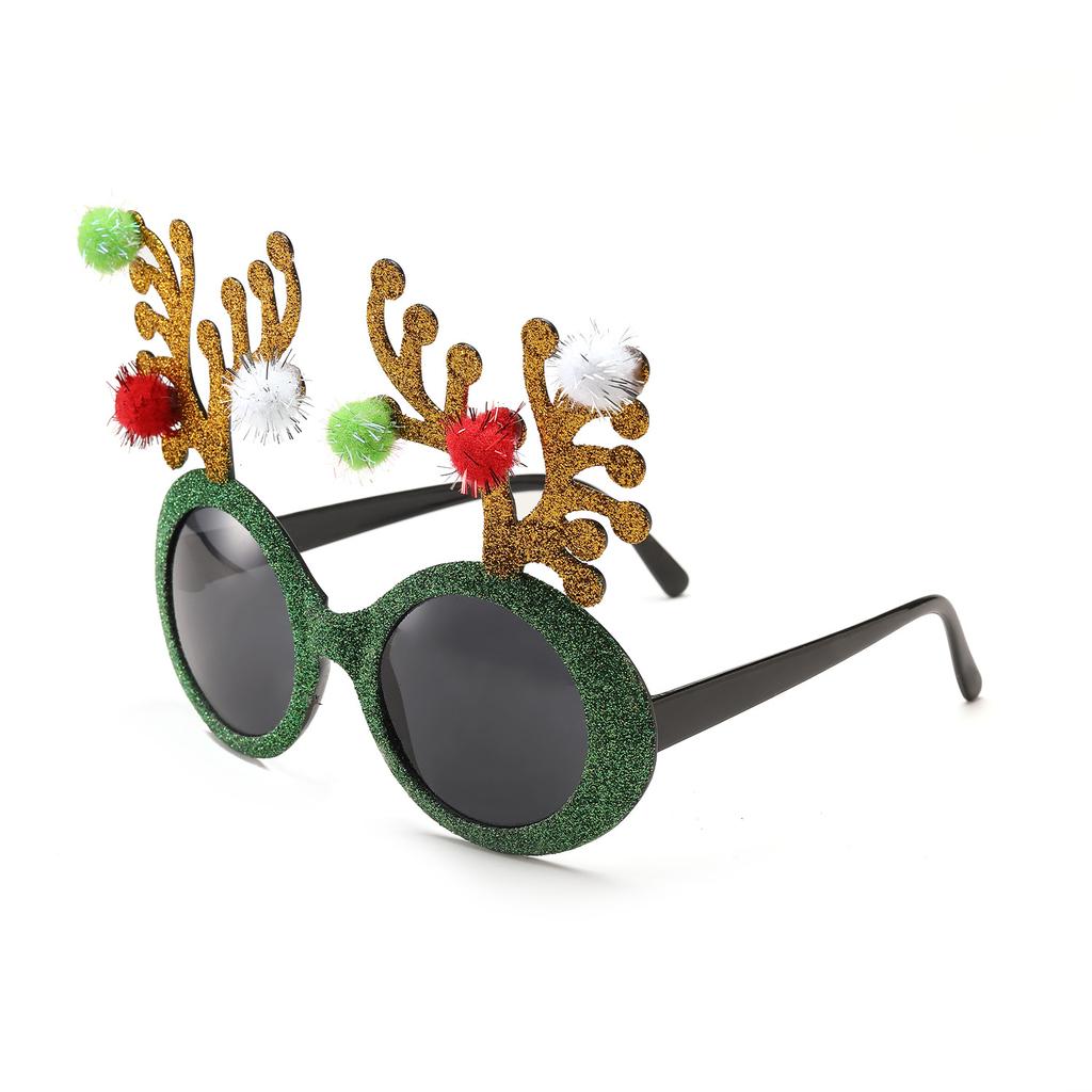 Очки Sd Веселого Рождества Забавная личность Красные рога Солнцезащитные очки, Соответствующая одежда Рождественская елка