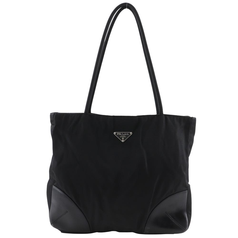 Prada Tote Bag Black Nylon Women Used