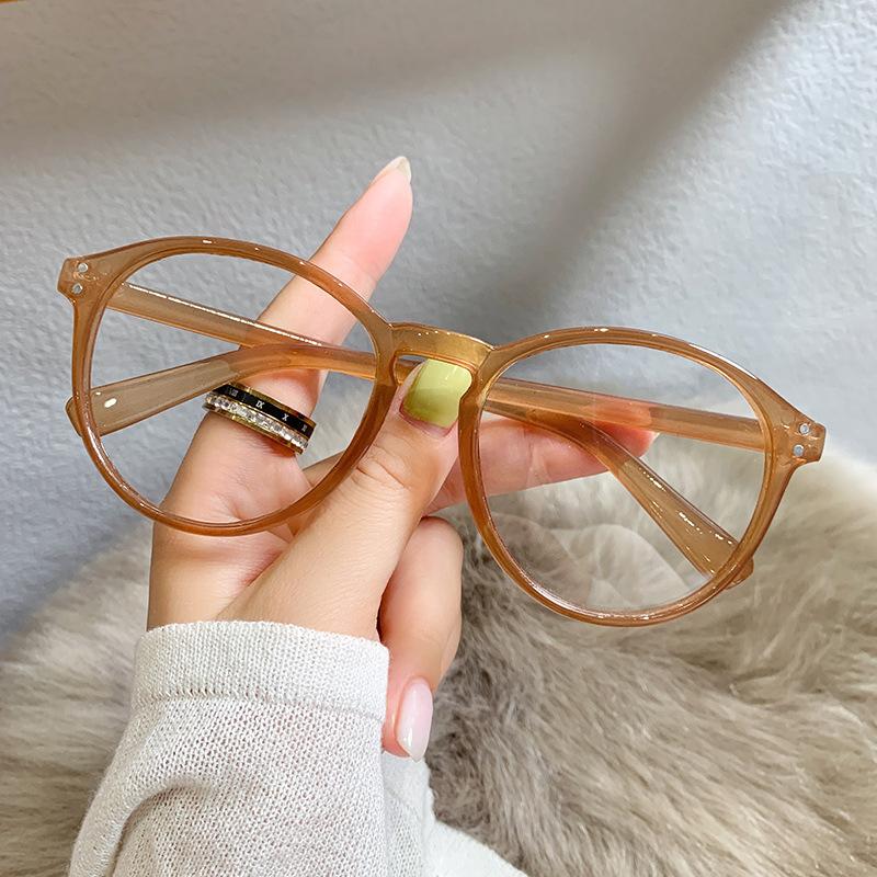 Finished Myopia Glasses Women Vintage Anti-Blue Light Eyeglasses Men Optical Nearsighted Glasses