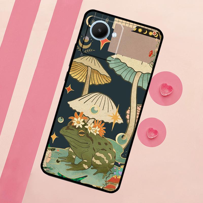 Винтаж Ретро Лягушка Грибы Для Realme 15 10 11 12 13 14 Pro Plus C65 C67 C75 C63 C61 C55 C51 C53 C35 GT6 GT7 Pro Чехол