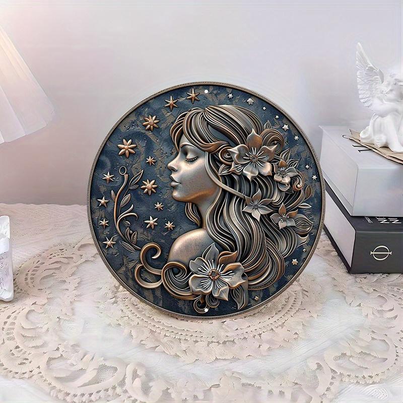 Знак зодиака Дева, деревянный настенный декор, круглый деревянный знак, устойчивый к погодным условиям, предварительно просверленные отверстия для легкого подвешивания