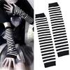 A Pair Long Fingerless Gloves Cuff For Glove Elbow Mittens Cool Stretch Winter Arm Warmer Mitten