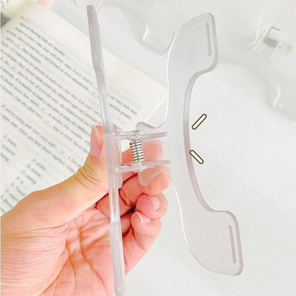 2pcs Fixed Book Holder Reading Bookmark Holder Offices Supplies Page Holder Clip Acrylic Book Clip