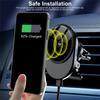 Wireless Car Charger Portable 15W Fast Charging Air Vent Clamp Magnet Suction Phone