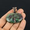 Древо Жизни Рубин в Fuchsite Gemstone Медная проволока Wrap Handmade Подвеска Ювелирные изделия для подарка