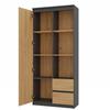 LIVORNO - Bibliothèque 1 porte + 2 tiroirs bureau chambre - 180x80x35 - Meuble de rangement
