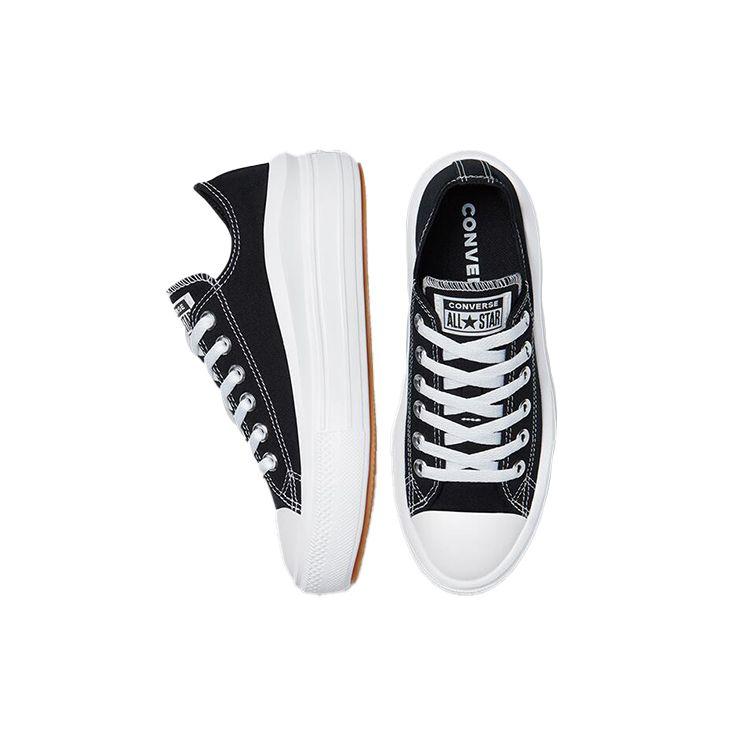 Converse Chuck Taylor All Star Move Low Черные женские кроссовки Белые 570256C
