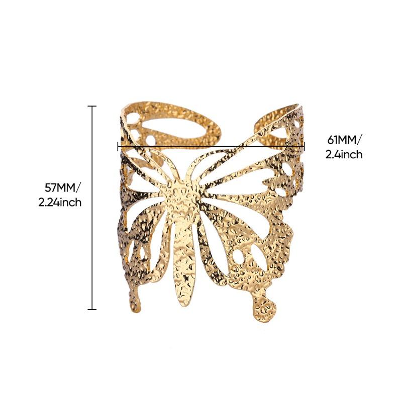 Новый простой широкий браслет из нержавеющей стали, уличный хип-хоп, преувеличенный браслет с золотым покрытием