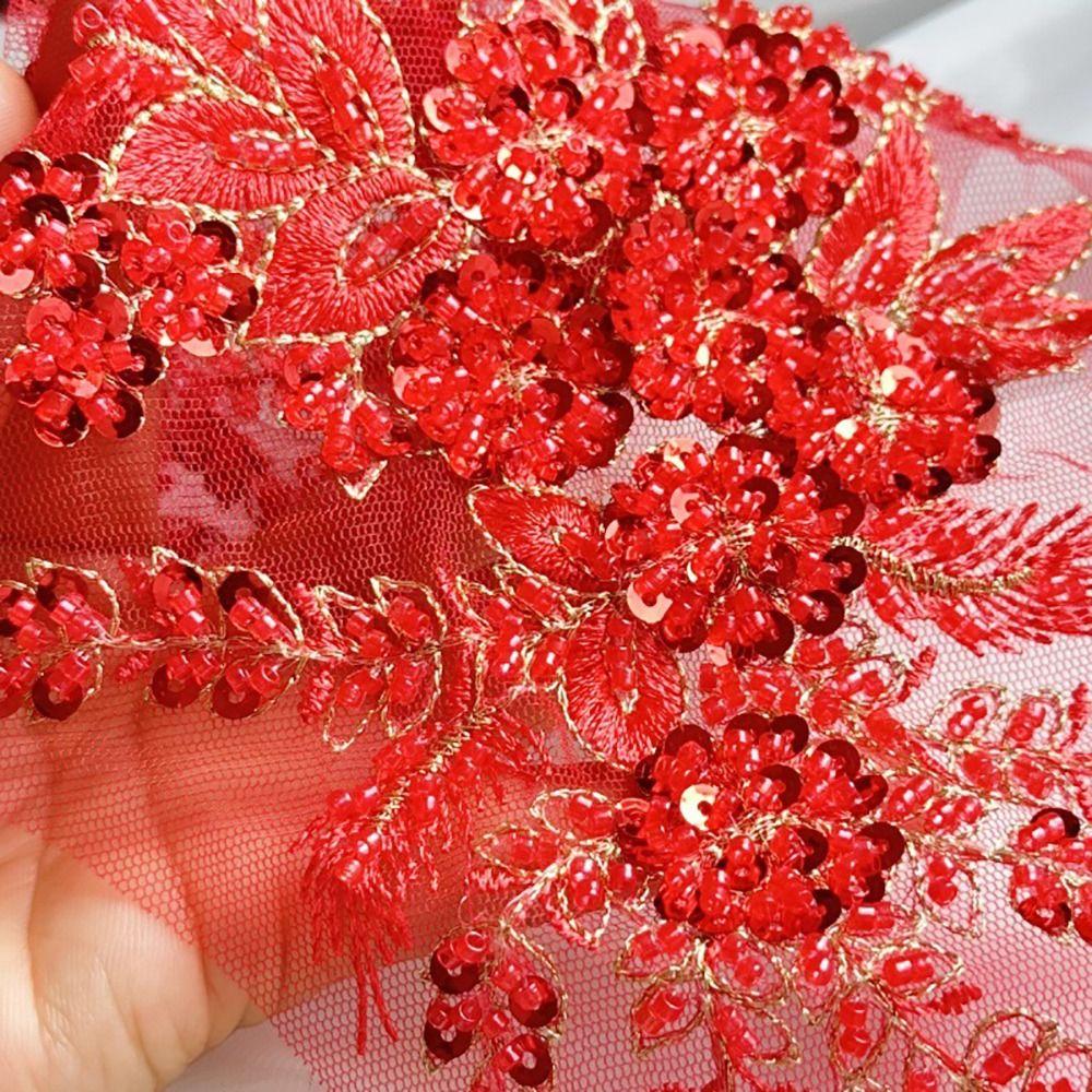 Вышивка пайетками Вышитые цветочные нашивки DIY Кружевные аппликации Нашивки с пайетками Платья