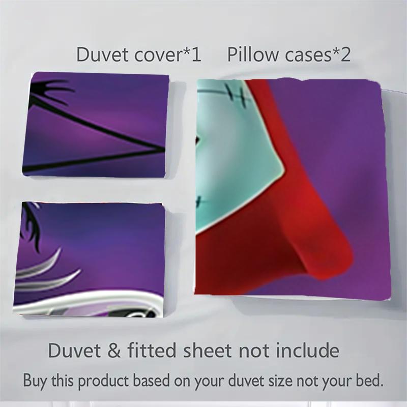 3Pcs Nightmare Before Christmas Bedding Sets For All Sizes New 3D Printed Bed Cover Comforter Duvet Cover Pillowcase Bedroom Decoration