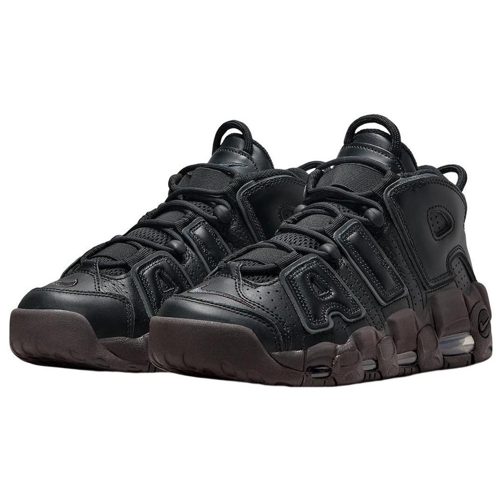 Nike Air More Uptempo Черные бархатные коричневые женские кроссовки антрацит DV1137-001