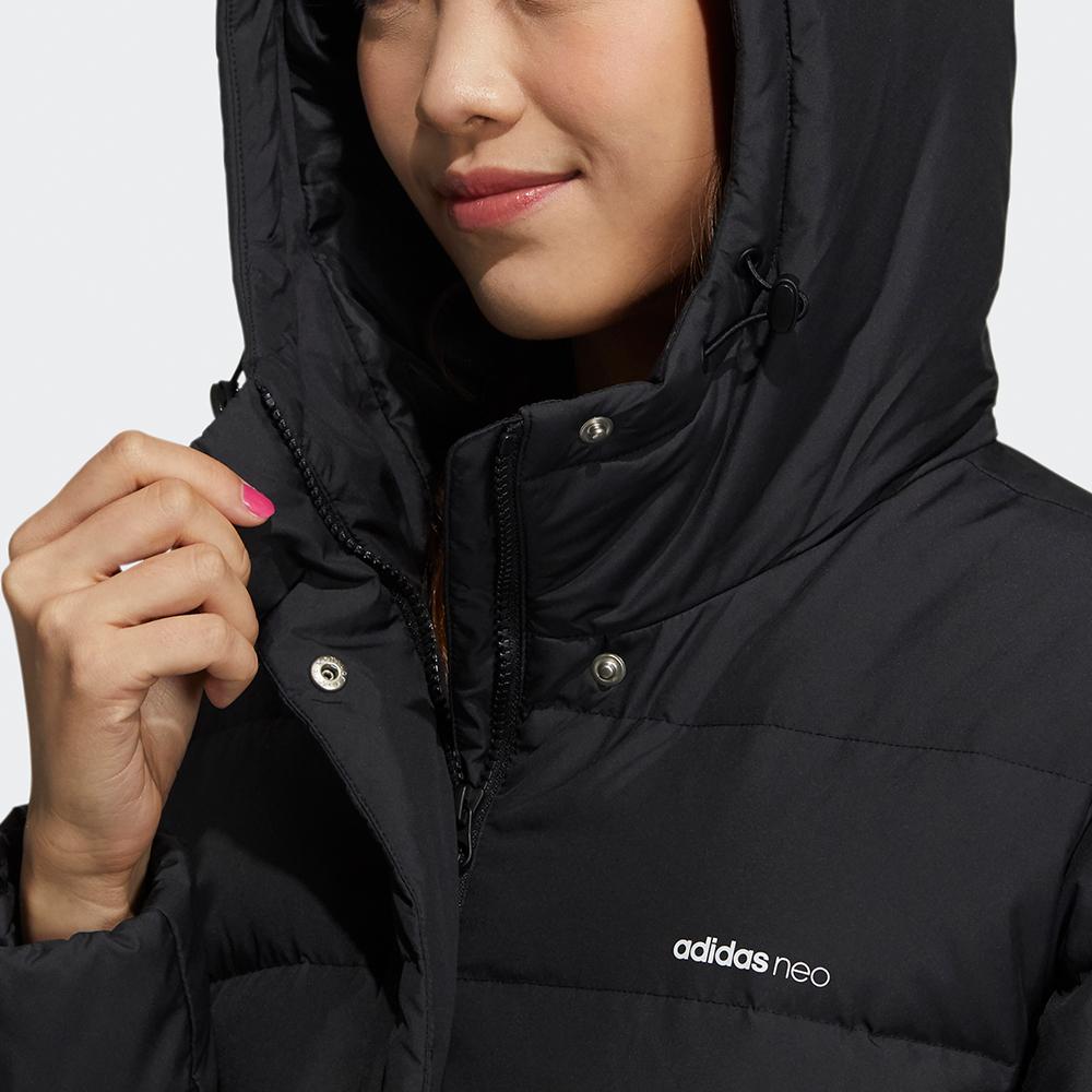 adidas Женская повседневная зимняя пуховая куртка с капюшоном Neo Черная HF0499