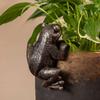 Винтажная бронзовая смоляная статуэтка лазающих животных, обнимашка для цветочного горшка и вазы, миниатюрный декор для сада фей, смоляное художественное ремесло, украшения