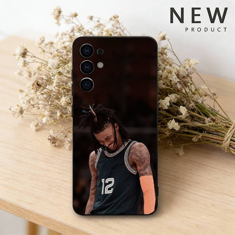 Чехол для телефона Basketball J-Ja M-Morant 12 для Samsung S26,25,24,23,22,21,20,30,Ultra,Plus,Fe,Lite Черный корпус