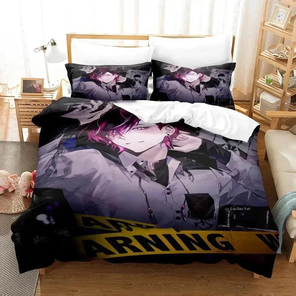 3D Anime Ver Vermillion NIJISANJI EN Bedding Set Duvet Cover Bed Set Quilt Cover Pillowcase Comforter King Queen Size Boys Adult