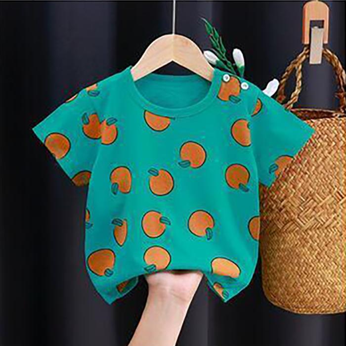 Summer Kids Cute Printing T Shirts Short Sleeve Tops Korean Style O-neck Loose T Shirts for Children Girls and Boys