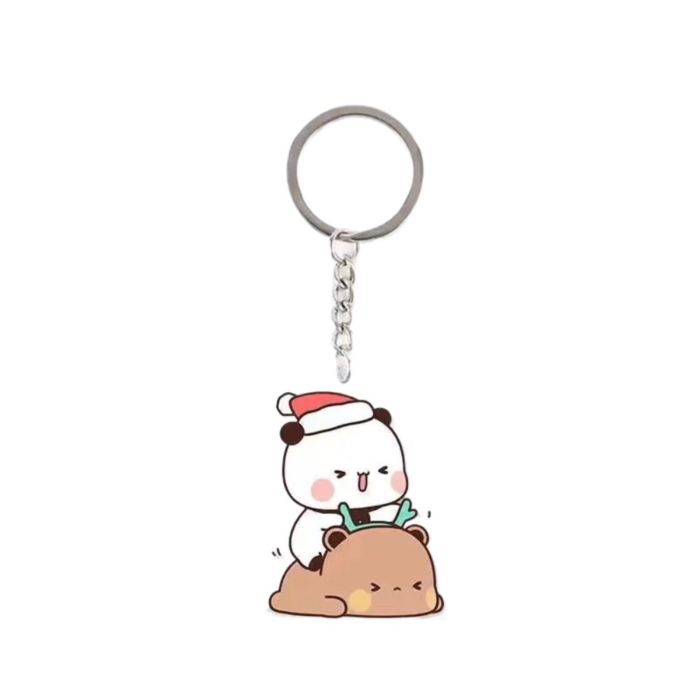Animal Super Cute Couple Keychain Cartoon Cute Cartoon Bubu Dudu Key Chain Car Keyring