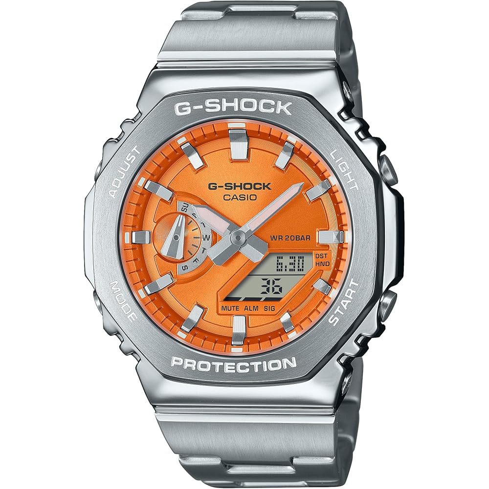 Casio G-Shock GM-2110D-4AJF Men's Metal Bezel Band Watch Silver